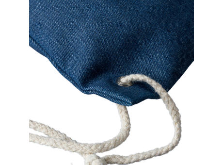 Recycelte Denim-Kordeltasche Dex