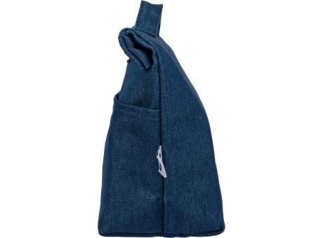 Recycelte Denim-Kühltasche mit Rollverschluss Mira