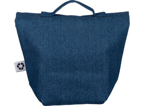 Recycelte Denim-Kühltasche mit Rollverschluss Mira