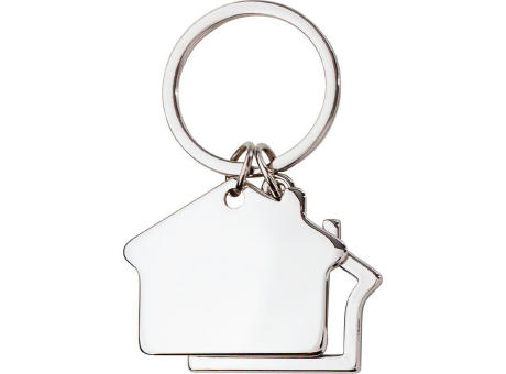 Schlüsselanhänger aus Zink-Aluminium in Hausform Amaro