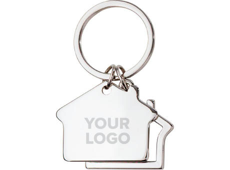 Schlüsselanhänger aus Zink-Aluminium in Hausform Amaro