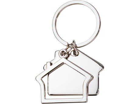 Schlüsselanhänger aus Zink-Aluminium in Hausform Amaro