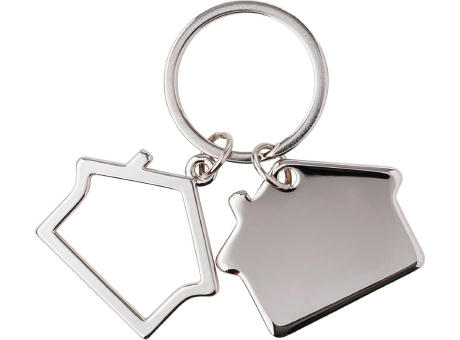 Schlüsselanhänger aus Zink-Aluminium in Hausform Amaro