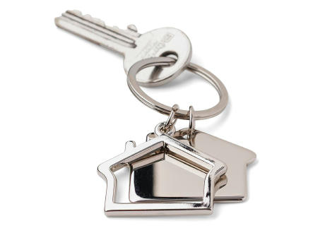 Schlüsselanhänger aus Zink-Aluminium in Hausform Amaro