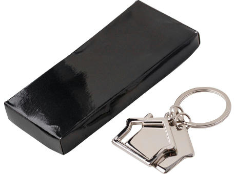 Schlüsselanhänger aus Zink-Aluminium in Hausform Amaro