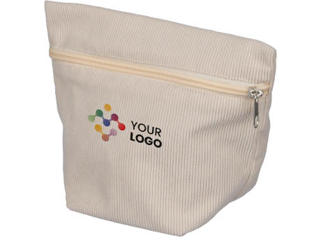 Kosmetiktasche aus Cord mit Reißverschluss Tia