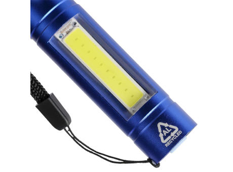 Taschenlampe aus recyceltem Aluminium COB Sami