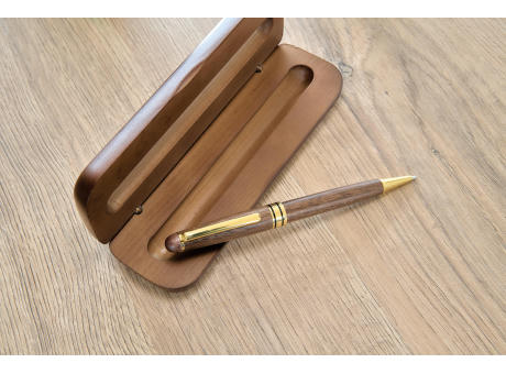 Walnussholz-Drehkugelschreiber Noa