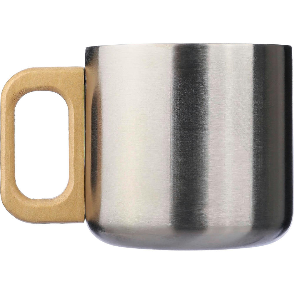 Becher Dwight | Edelstahl | Holzgriff | 400 ml