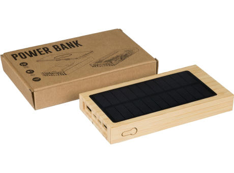 Powerbank Elz | Bambus | Solar | 10.000 mAh