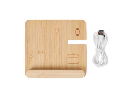 Kabelloses Ladegerät Tribu | Bambus | 3-in-1