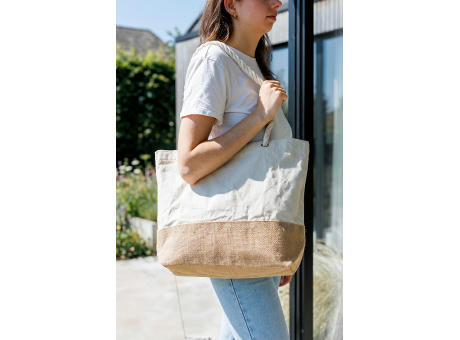 Einkaufstasche Diego | Baumwolle 280 g/m² | Juteboden
