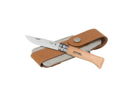 Opinel Inox No 08 Taschenmesser | Mit Gürteletui