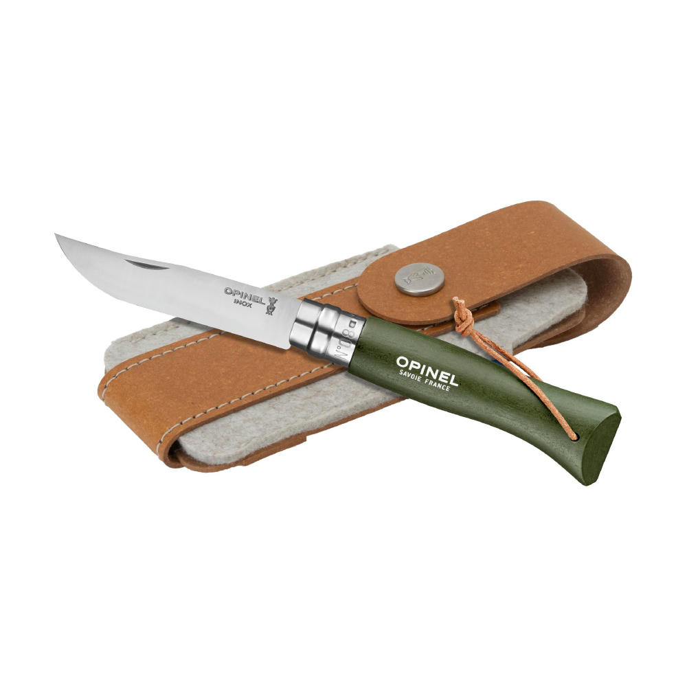 Opinel Colorama No 08 Taschenmesser | Mit Gürteletui