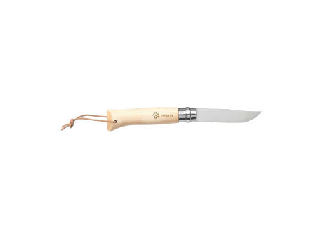 Opinel Inox No 08 Natural Taschenmesser | Mit Gürteletui