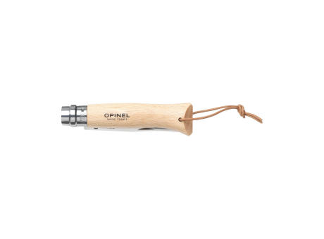 Opinel Inox No 08 Natural Taschenmesser | Mit Gürteletui