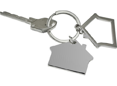 Schlüsselanhänger aus Zink-Aluminium in Hausform Amaro