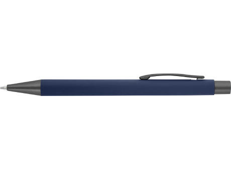 Kugelschreiber mit Softtouch-Oberfläche und Glanzgravur Emmett