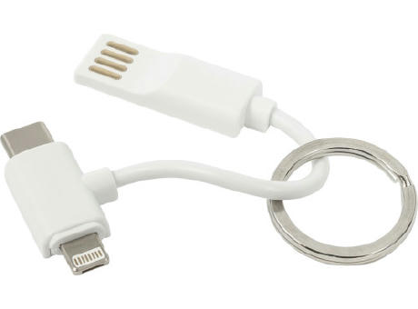 Ladekabel mit USB, USB-C, Lightning Anschluss aus Kunststoff Elfriede