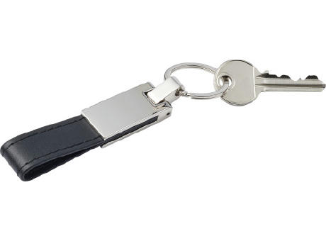 Schlüsselanhänger mit Stahlplatte und Kunsstofflasche Keon
