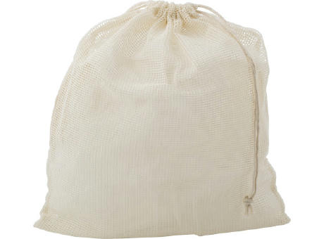 Set aus drei wiederverwendbaren Taschen aus Baumwollgewebe Adele