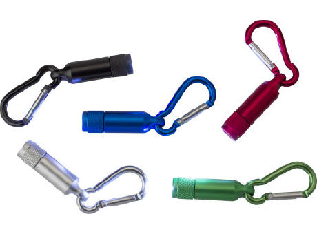 Mini-Taschenlampe aus Aluminium mit Karabiner Tracy