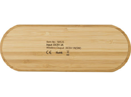 Wireless Ladepad aus Bambus Tatum