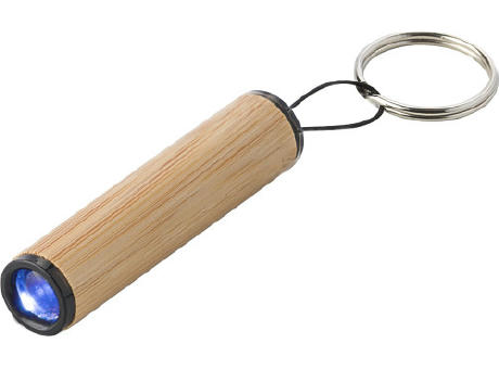Mini-Taschenlampe aus Bambus mit Schlüsselanhänger Ilse
