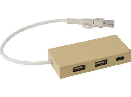 USB-Hub aus Aluminium und recyceltem Papier Paulo