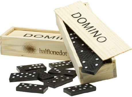 Domino-Spiel in Holzbox Enid