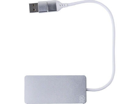 Recycelte Aluminium USB Hub Layton