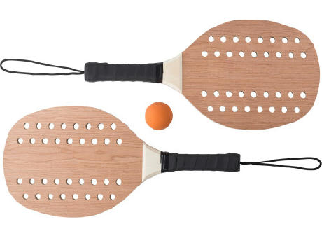 Tennisset aus Rosenholz Sergio