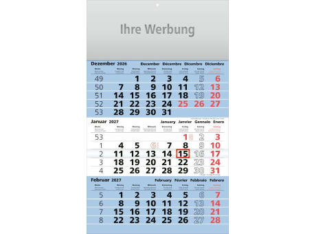 Dreimonatsplaner Assistent-basic blau