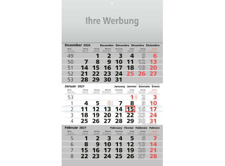 Dreimonatsplaner Assistent-basic grau