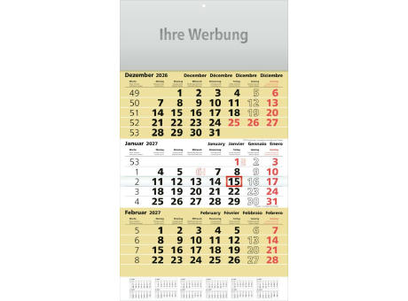 Dreimonatsplaner Assistent-plus gelb
