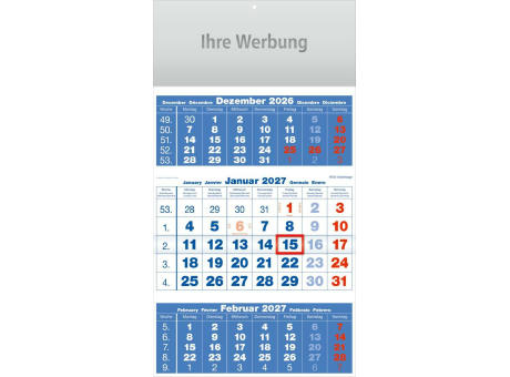 Dreimonatsplaner Compact-basic blau