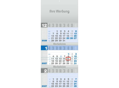 Dreimonatsplaner Design-trio blau