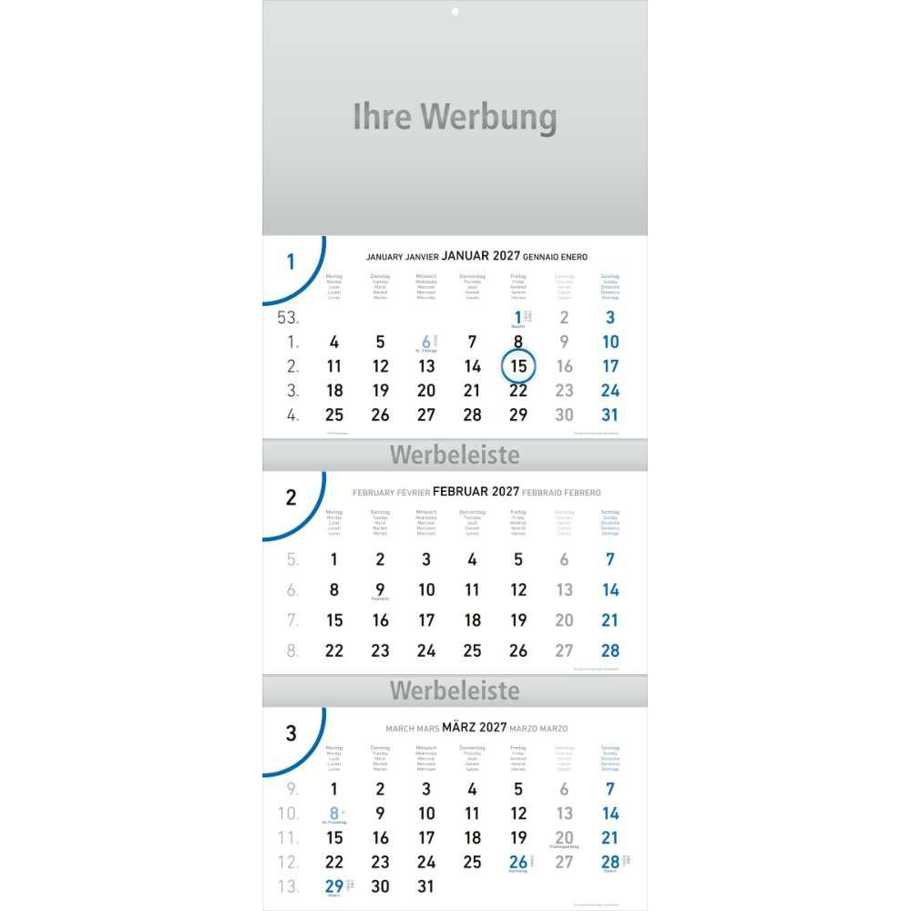 Dreimonatsplaner Future-trio blau