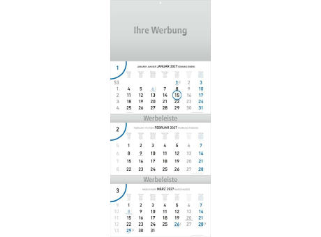 Dreimonatsplaner Future-trio blau