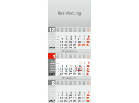 Dreimonatsplaner Design-trio grau