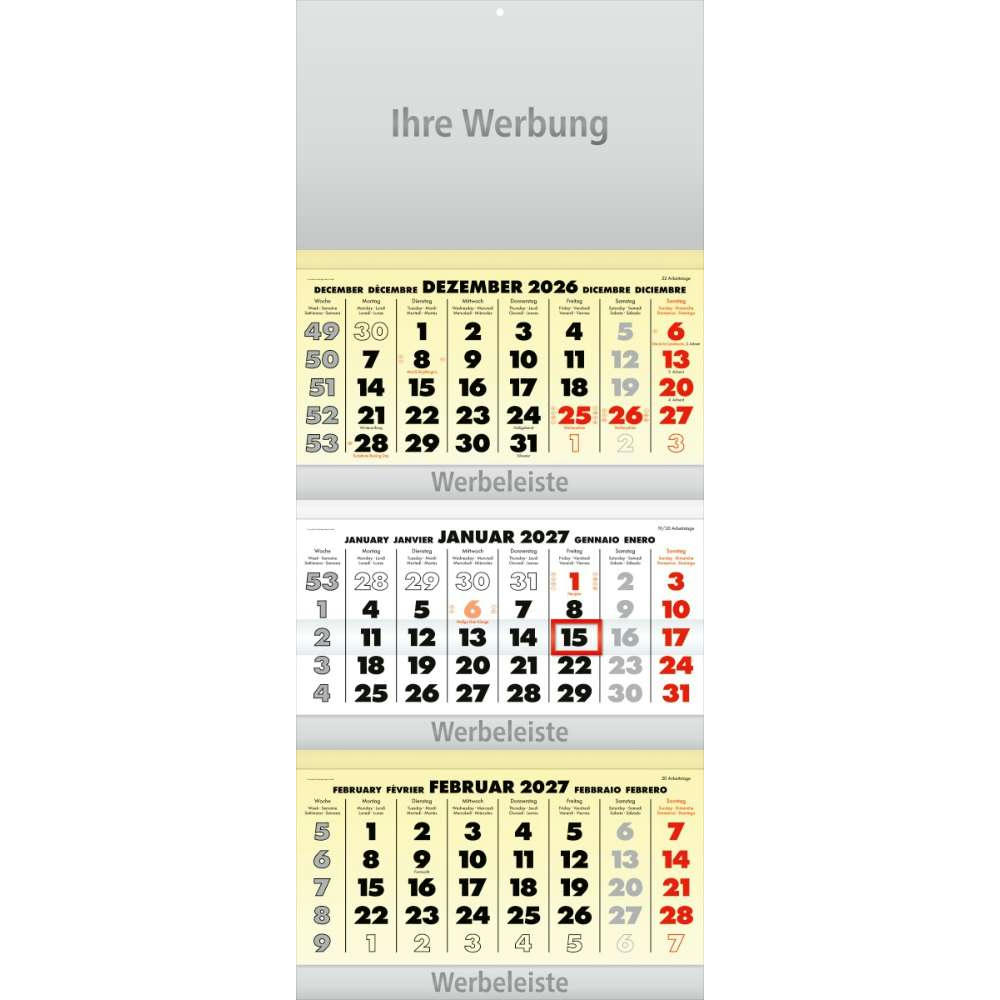 Dreimonatsplaner Business-trio-plus gelb