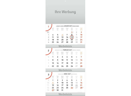 Dreimonatsplaner Future-trio-plus rot