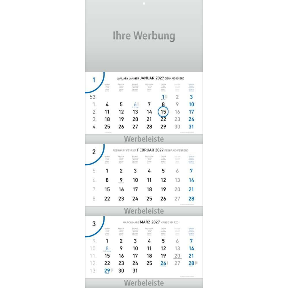 Dreimonatsplaner Future-trio-plus blau