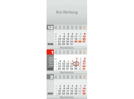 Dreimonatsplaner Design-trio-plus grau