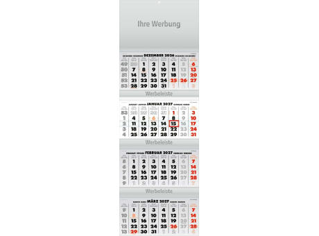 Viermonatsplaner Business-quattro grau