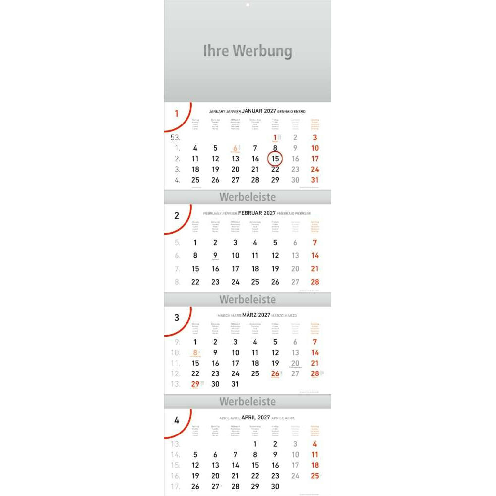 Viermoantsplaner Future-quattro rot