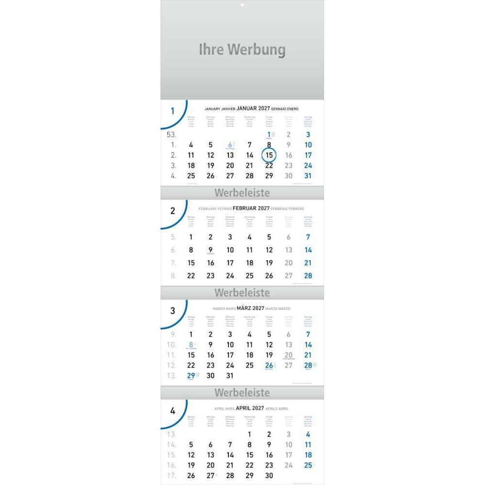 Viermonatsplaner Future-quattro blau