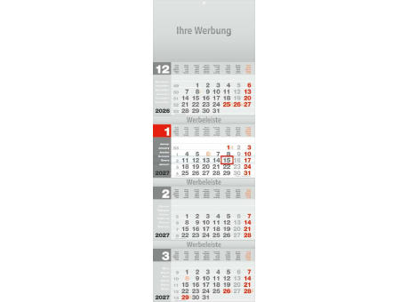 Viermonatsplaner Design-quattro grau