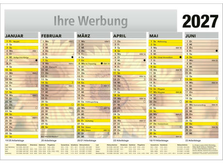 Tafelkalender mit Bild