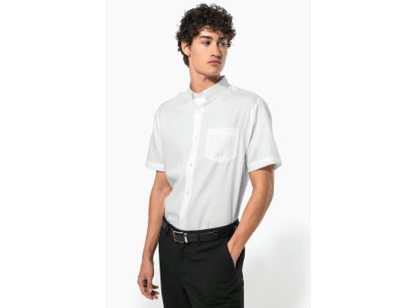 Camisa micro sarga no-plancha manga corta hombre